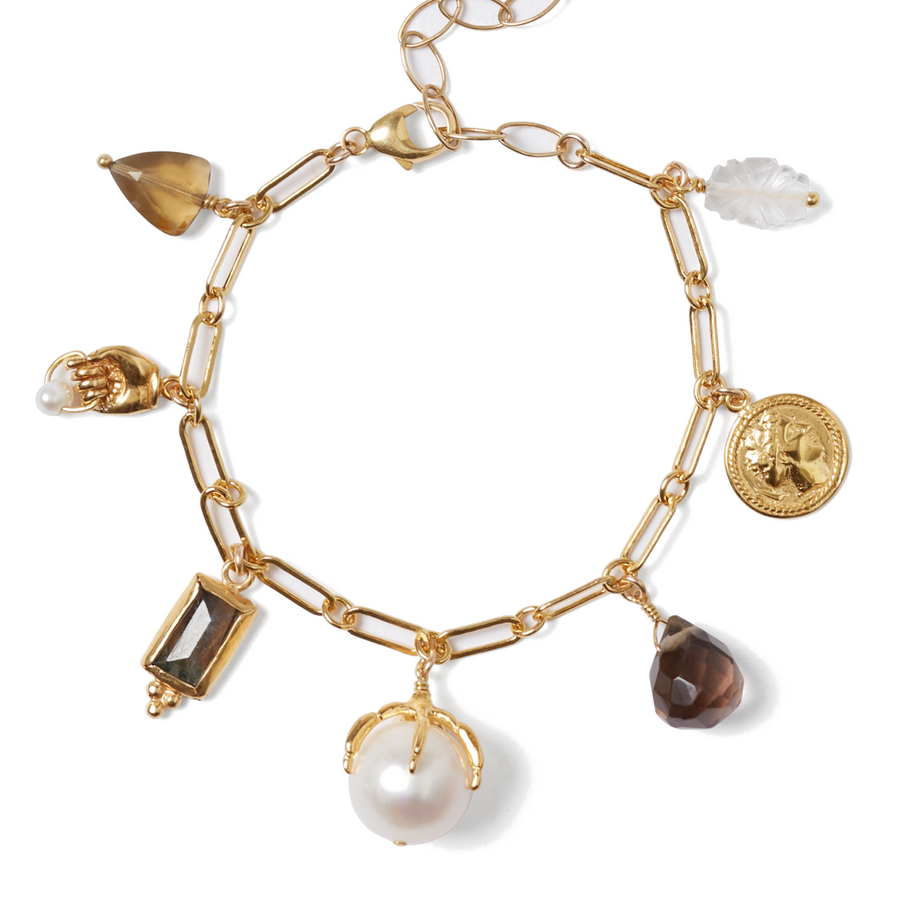 Loren Charm Bracelet Gold Mix