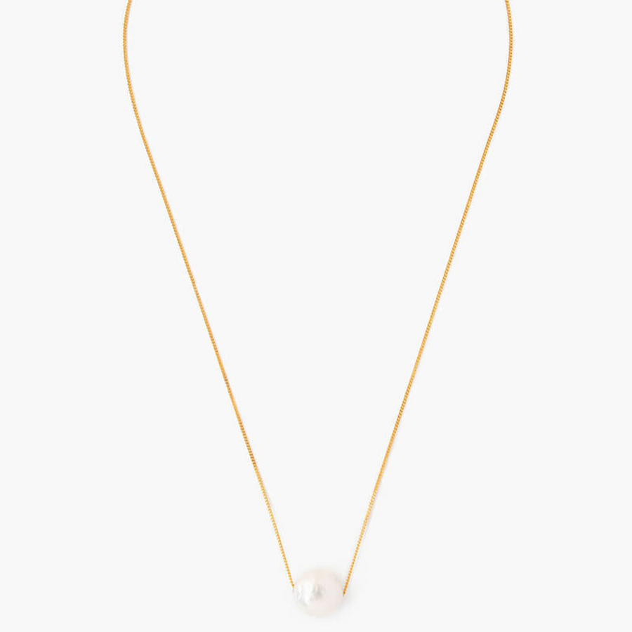 White floating Pearl Necklace
